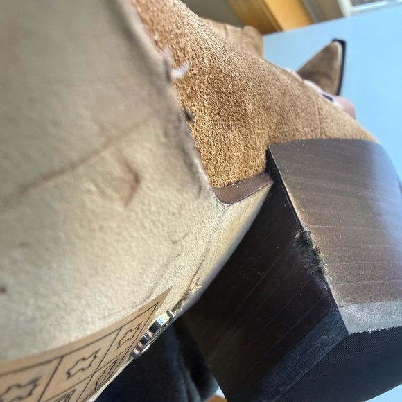 PAIGE Tan Suede Western Boots - Picture 3 of 6